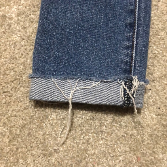 dark wash jeggings ripped jeans - Picture 3 of 5
